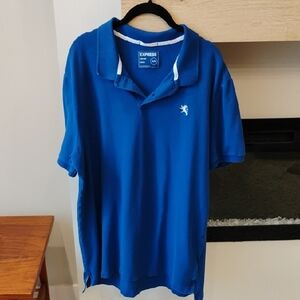 Express Men's Royal Blue Pique Polo Shirt Size XL